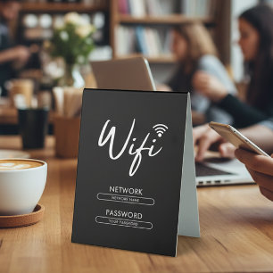 Moderne Wifi-Passwort Netzwerk Tischaufsteller