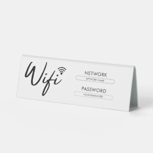 Moderne Wifi-Passwort-Netzwerk Tischaufsteller