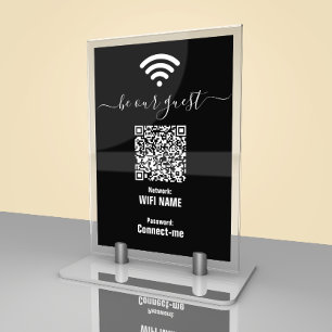 Moderne Wifi Passwort Sign Minimalistische Tischka Tischnummer