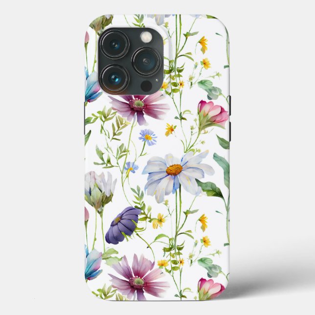 Moderne Wildblume Case-Mate iPhone Hülle (Rückseite)