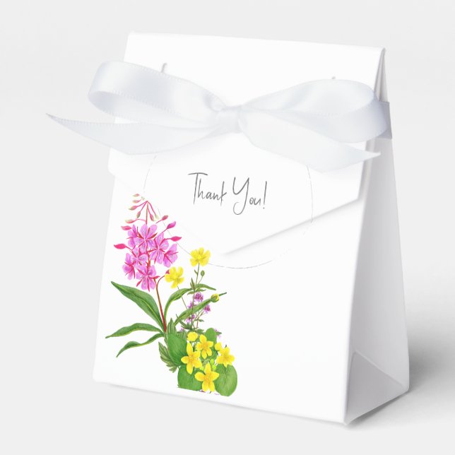 Moderne Wildblume Danke Babydusche Geschenkschachtel (Vorderseite)