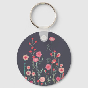 Moderne Wildblume Schlüsselanhänger