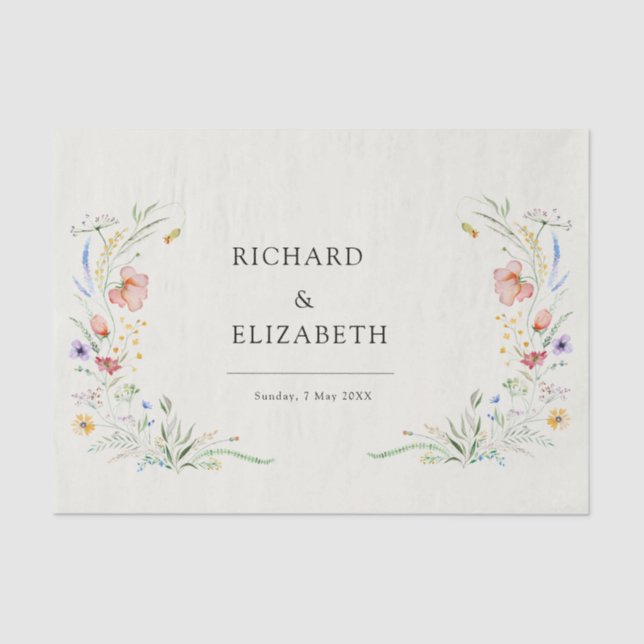 Moderne Wildblume Seidenpapier (Vorderseite)