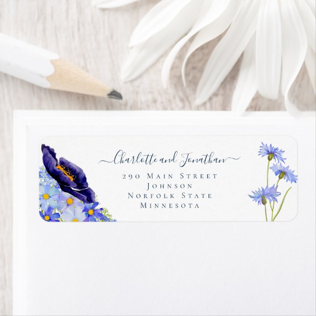 Moderne Wildblumen Blaue Hochzeit (Insitu)