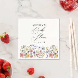 Moderne Wildblumen Blumenbücher für Kinder Serviette
