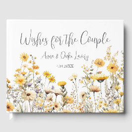 Moderne Wildblumen Gästebuch