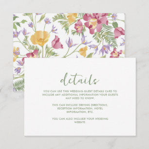 Moderne Wildblumen Hochzeitsgast Detail