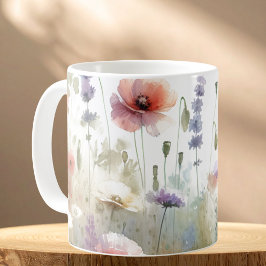 Moderne Wildblumen Kaffeetasse