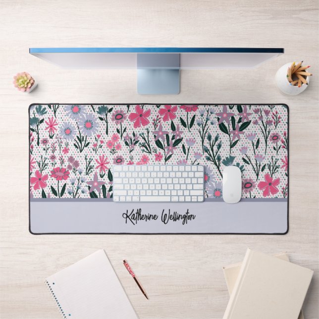 Moderne Wildblumen Schreibtischunterlage (Büro 1)