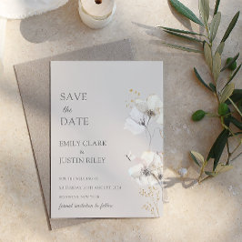 Moderne Wildblumen Wasserfarbe Save the Date Einladung