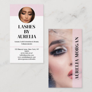 Moderne Wimpern Foto Röte Pink Visitenkarte