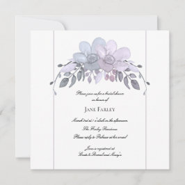 Moderne Winter Blumendusche Einladung