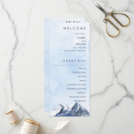 Moderne Winter-Gebirgs-Hochzeit Programm