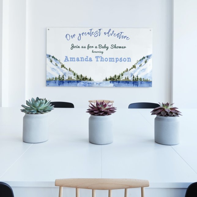 Moderne Winterlandschaft Unser Bestes Abenteuer Banner (Von Creator hochgeladen)