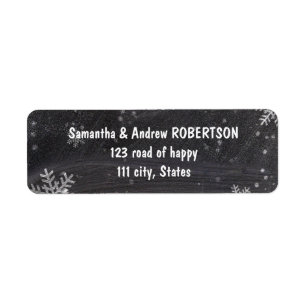 Moderne Winterschneeflocken-Kalkboard-Hochzeit