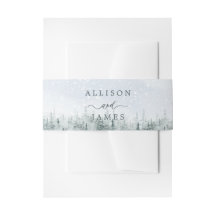 Moderne Winterwald-Hochzeit Bauchband