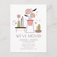 Moderne wir haben die Moving Announcement Post Car