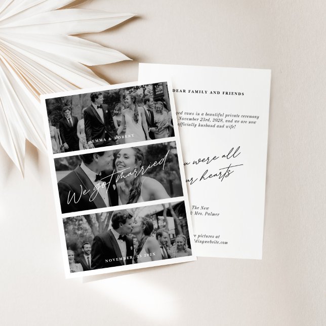 Moderne Wir haben Verheiratete Hochzeitskarte Got (Modern We Got Married Wedding Announcements Card)