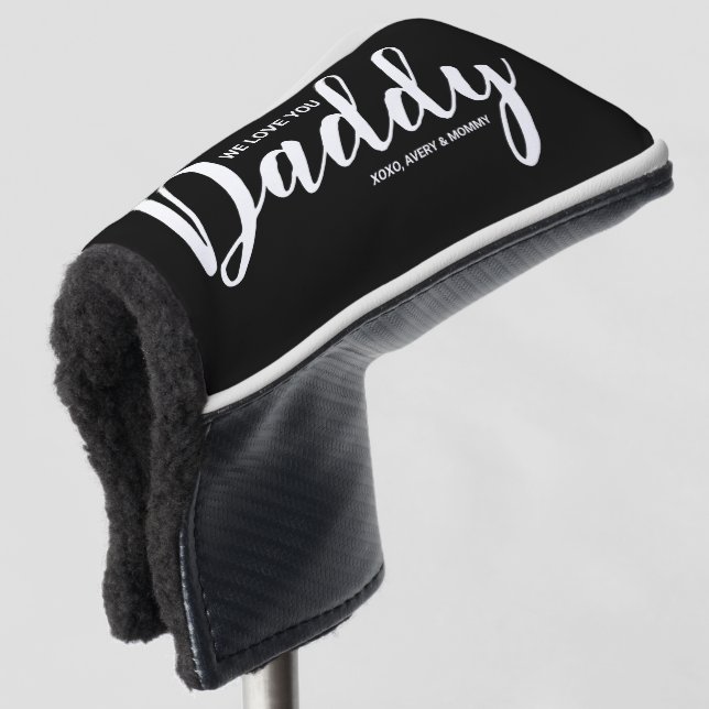 Moderne Wir Liebe Sie Daddy Individuelle Name Golf Headcover (3/4 Vorderseite)