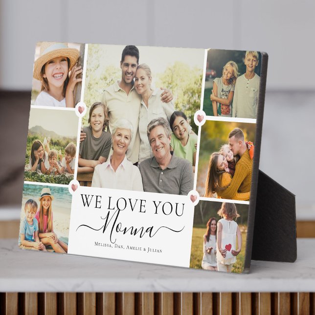 Moderne wir Liebe Sie Nonna Familienfoto Collage Fotoplatte (Von Creator hochgeladen)