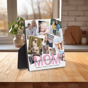 Moderne "Wir Liebe You" FotoCollage Mama Fotoplatte