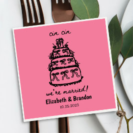 Moderne Wir sind Verheiratet Personalisierte Hochz Serviette