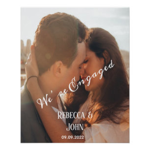 Moderne Wir sind Verlobte Overlap Foto Script Will Poster