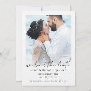 Moderne wir tippen die Knot Premium Elopement Hoch Ankündigung