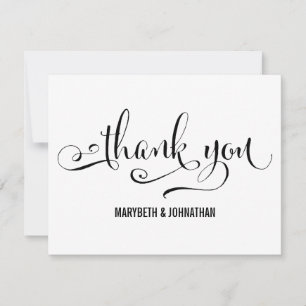 Moderne Wir tun Skript Hochzeit Danke Karte