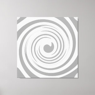 Moderne Wirbel in Gray Canvas Print Leinwanddruck