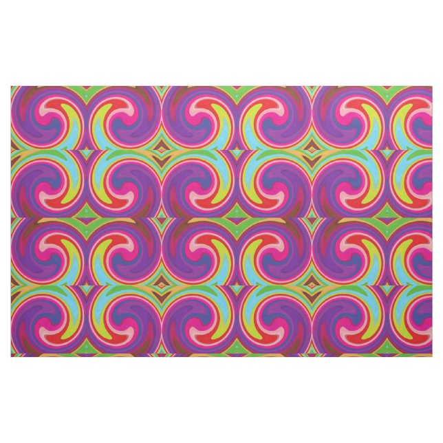 Moderne, wirbelnde Abstrakte Kunst Stoff (Fat Quarter (45,7 x 55,9 cm))
