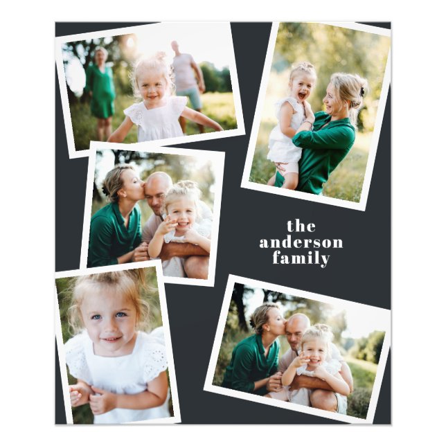 Moderne Wohngestaltung aus schwarzem Multi-Foto Fotodruck (Vorne)