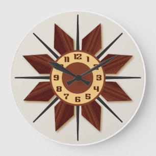 Moderne "Wood-Look"-Struktur der Wall-Uhr Mitte de Große Wanduhr