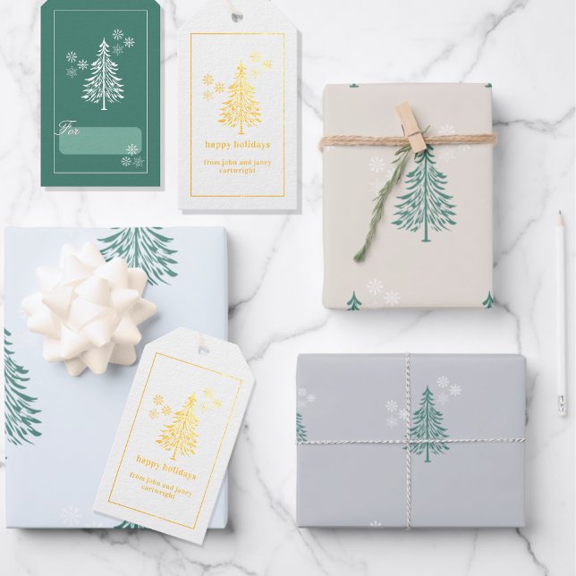 Moderne Wrapping Paper Sheets | Pine Trees Geschenkpapier Set (Von Creator hochgeladen)