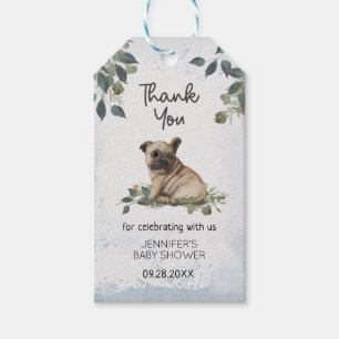Moderne wunderliche Mops-Welpen-Baby-Party Geschenkanhänger