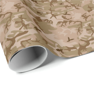 Moderne Wüste Militärische Camouflage Geschenkpapier