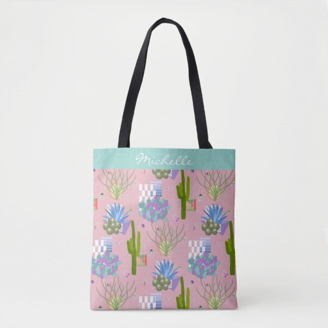 Moderne Wüstenlandschaft Mitte des Jahrhunderts -  Tasche (Vorderseite)
