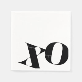 Moderne X und O Napkins Serviette