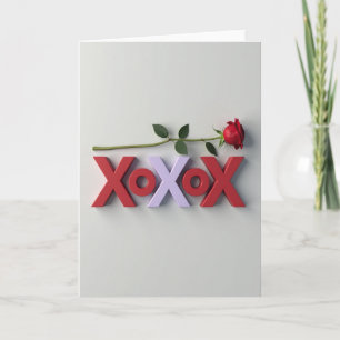 Moderne Xoxo-Karte für den Romantik-Moment Karte