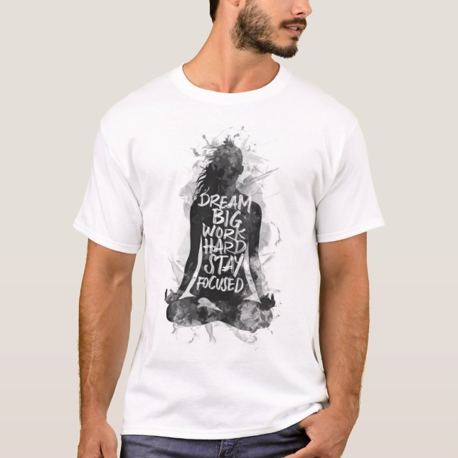 Moderne Yoga-Frauen träumen viel Arbeit T-Shirt (Vorderseite)