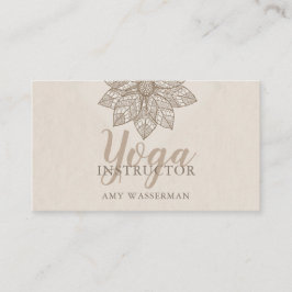 Moderne Yoga Instructor Lotus Blume Business Card Visitenkarte