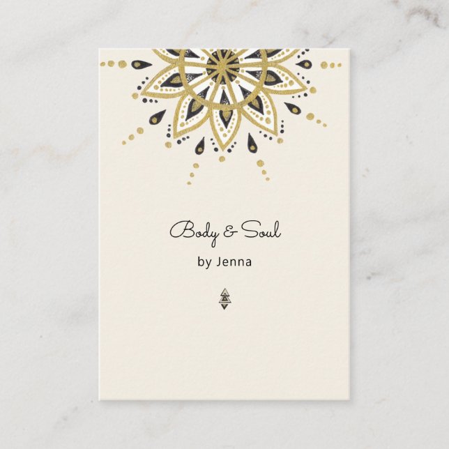 Moderne Yoga Massage Wellness Business Card Visitenkarte (Vorderseite)