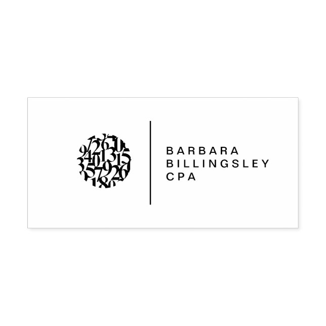 Moderne Zahlen Logo II Buchhalter Permastempel (Design)