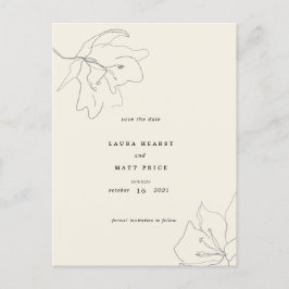 Moderne, zarte Eggshell Soft Floral Ankündigungspostkarte