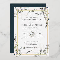 Moderne zarte Frühlingsgrün Einladung Hochzeit