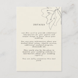 Moderne zarte, weiche Eggshell Floral Begleitkarte