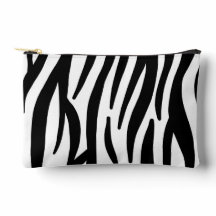 Moderne Zebramuster-Kosmetiktasche - Stylisches Ab