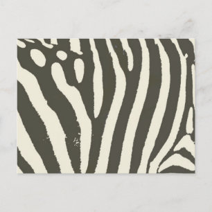 Moderne Zebrastreifen-Tierdruckmuster Postkarte