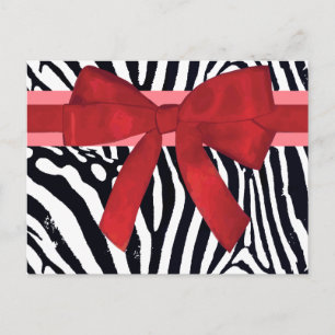 Moderne Zebrastreifen-Tierdruckmuster Postkarte
