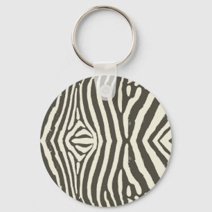 Moderne Zebrastreifen-Tierdruckmuster Schlüsselanhänger